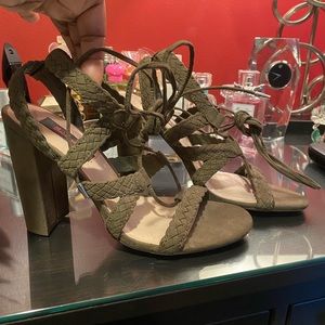 Brand new olive strap sandal by Betsy Johnson